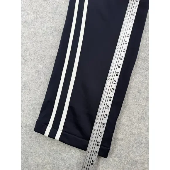NWT AMI Nautical Blue & White Heavyweight Striped Track Pants Size SMALL
